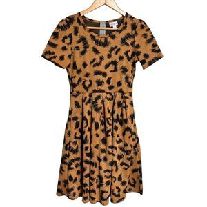 LuLaRoe Cheetah Amelia Dress Size Small